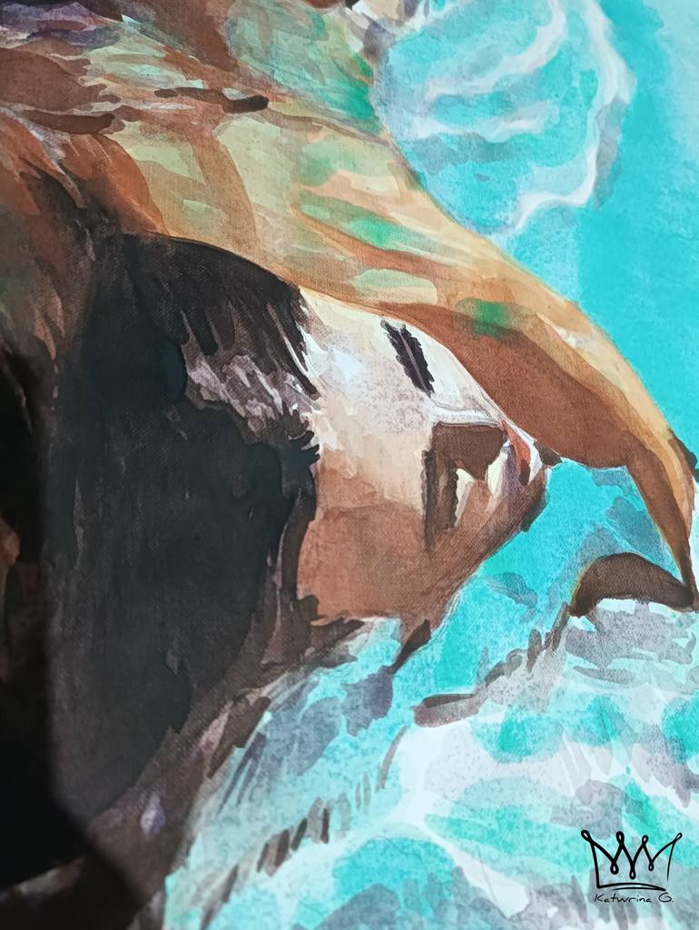 Original Abstract Erotic Painting by Katwrina Golban