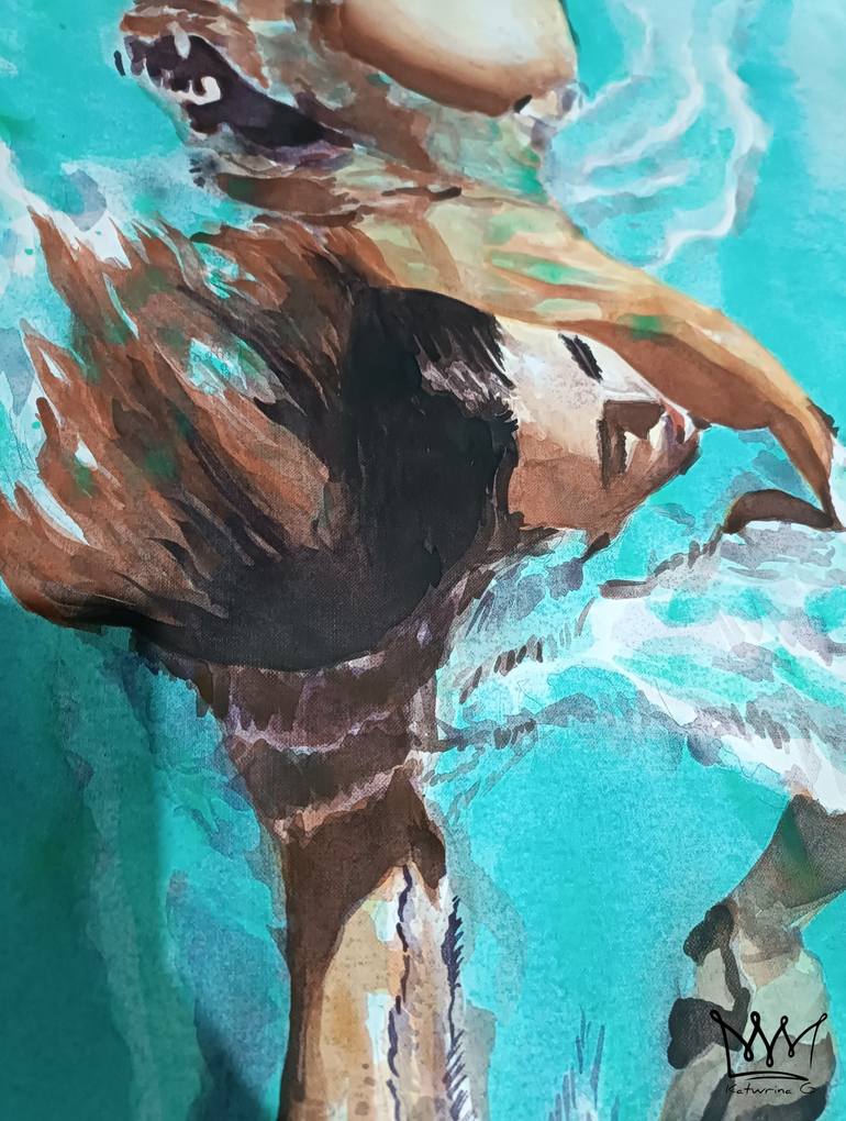 Original Abstract Erotic Painting by Katwrina Golban