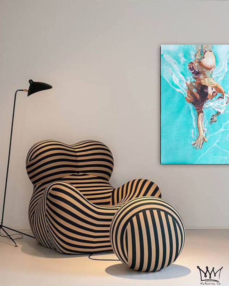 Original Abstract Erotic Painting by Katwrina Golban