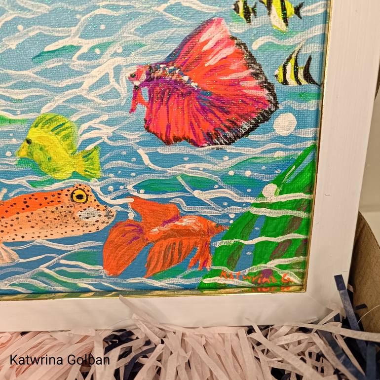 Original Fish Painting by Katwrina Golban