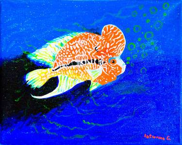Original Expressionism Fish Paintings by Katwrina Golban
