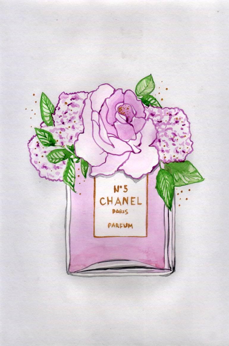 Where Was That?, Art, Vtg Coco Chanel Perfume Bottle Wall Art Picture  Print Tiffanys Blue Baby Pink