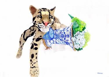 Painting Leopard & Jaguar , animale ( Discount ) thumb