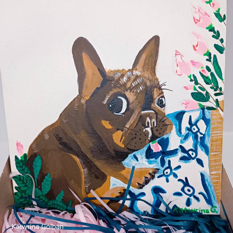 Original Contemporary Animal Painting by Katwrina Golban