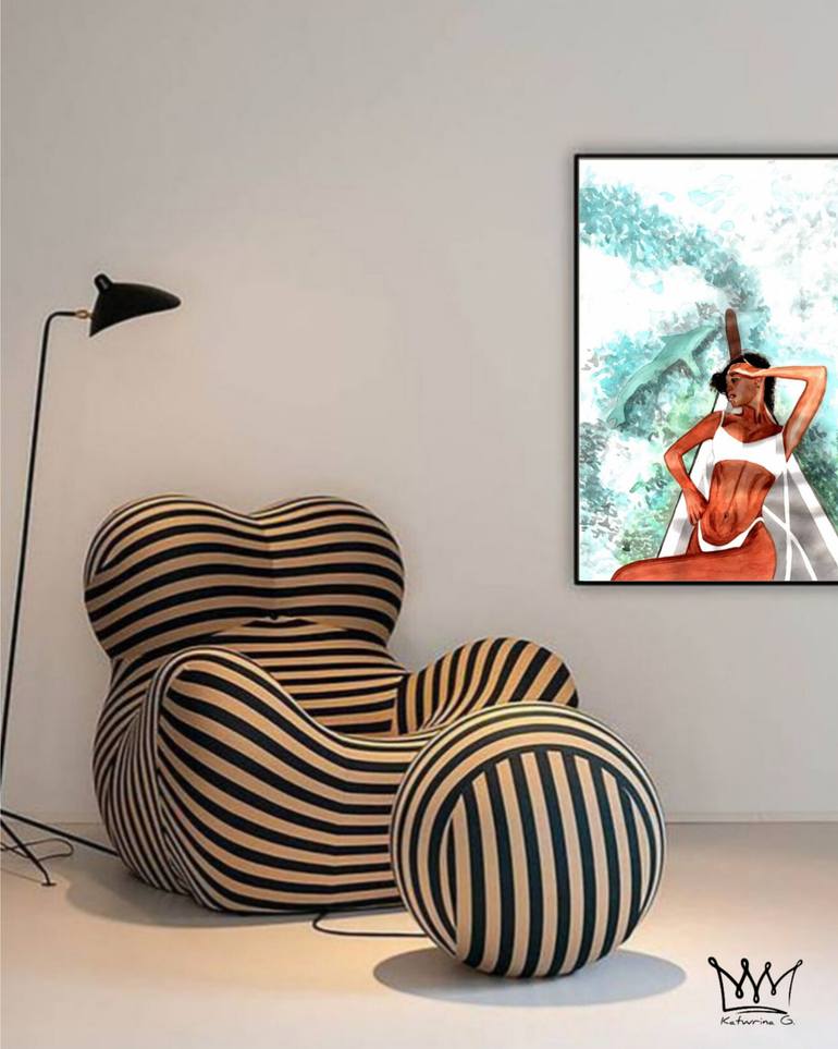 Original Abstract Erotic Painting by Katwrina Golban