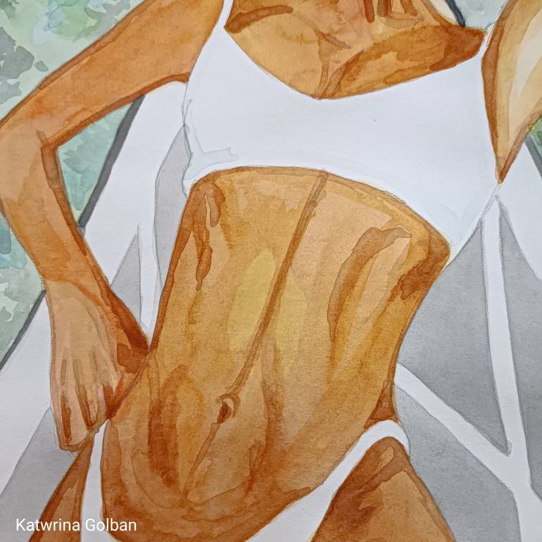 Original Abstract Erotic Painting by Katwrina Golban