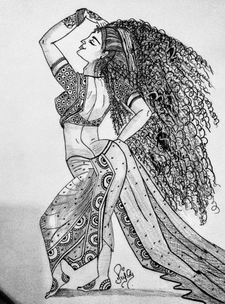 Dancer : Traditional Dance Kathak #pencil art #blackandwhite ...