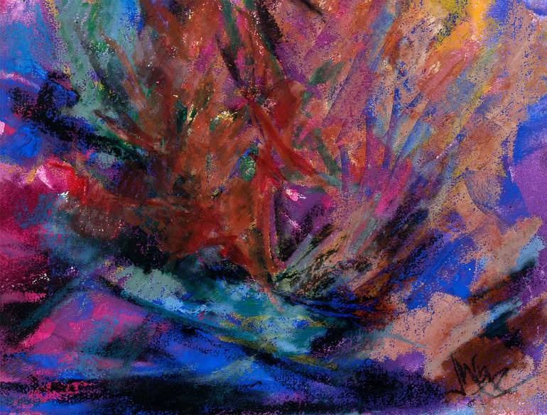 Original Abstract Expressionism Abstract Painting by Jose Manuel Chamorro