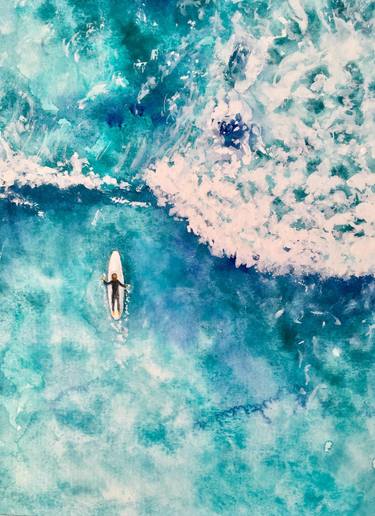 Original Modern Aerial Paintings by Joy Clifton