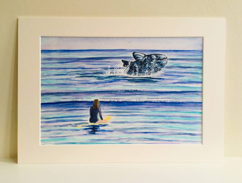 Original Illustration Seascape Painting by Joy Clifton