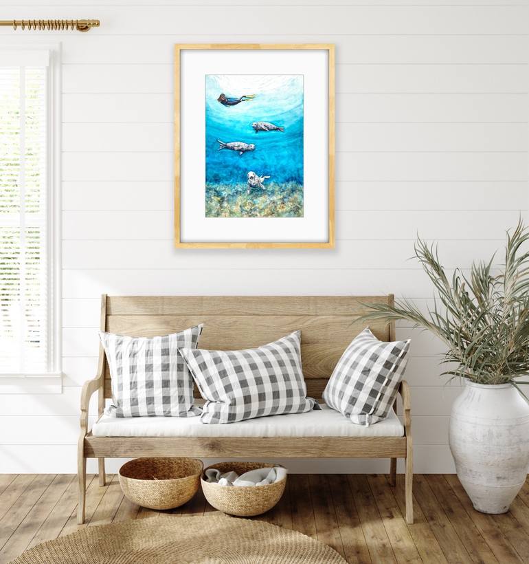 Original Impressionism Seascape Painting by Joy Clifton