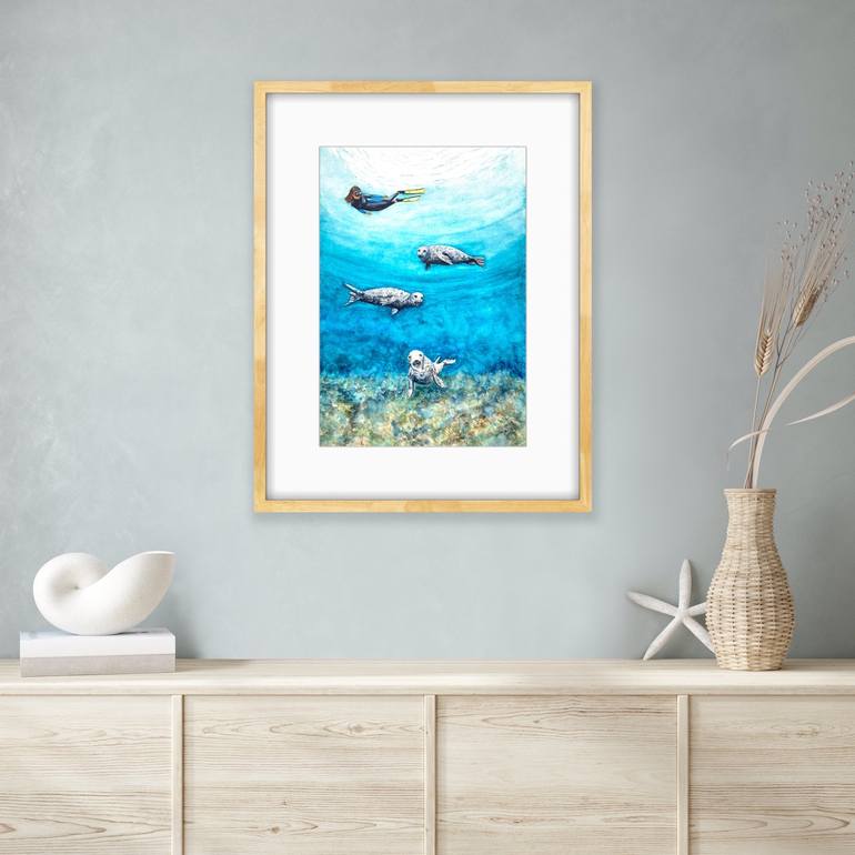 Original Impressionism Seascape Painting by Joy Clifton