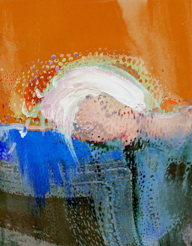 Original Minimalism Fantasy Painting by Zlatka Paneva