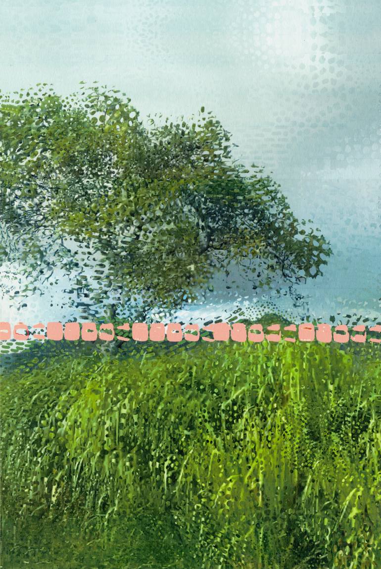 Original Classical Mythology Painting by Zlatka Paneva | Abstract Expressionism Art on Paper | The Colors of Spring