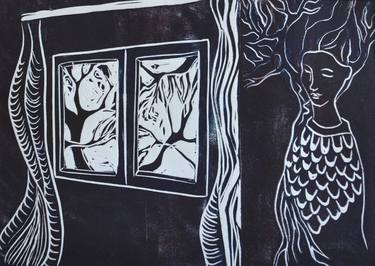 Print of Illustration Tree Printmaking by Adriana Vilcu