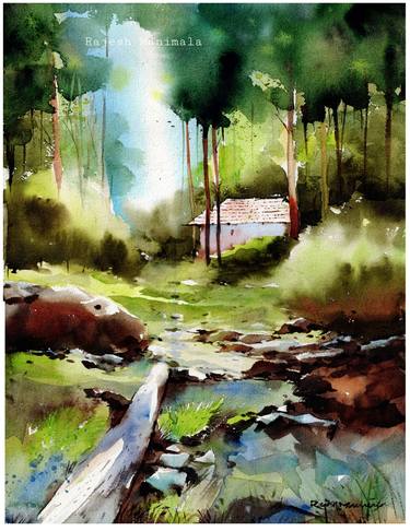 Original Classicism Nature Paintings by Rajesh Manimala