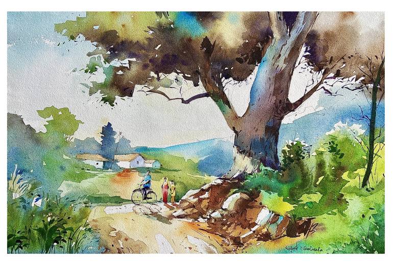 Original Impressionism Nature Paintings by Rajesh Manimala