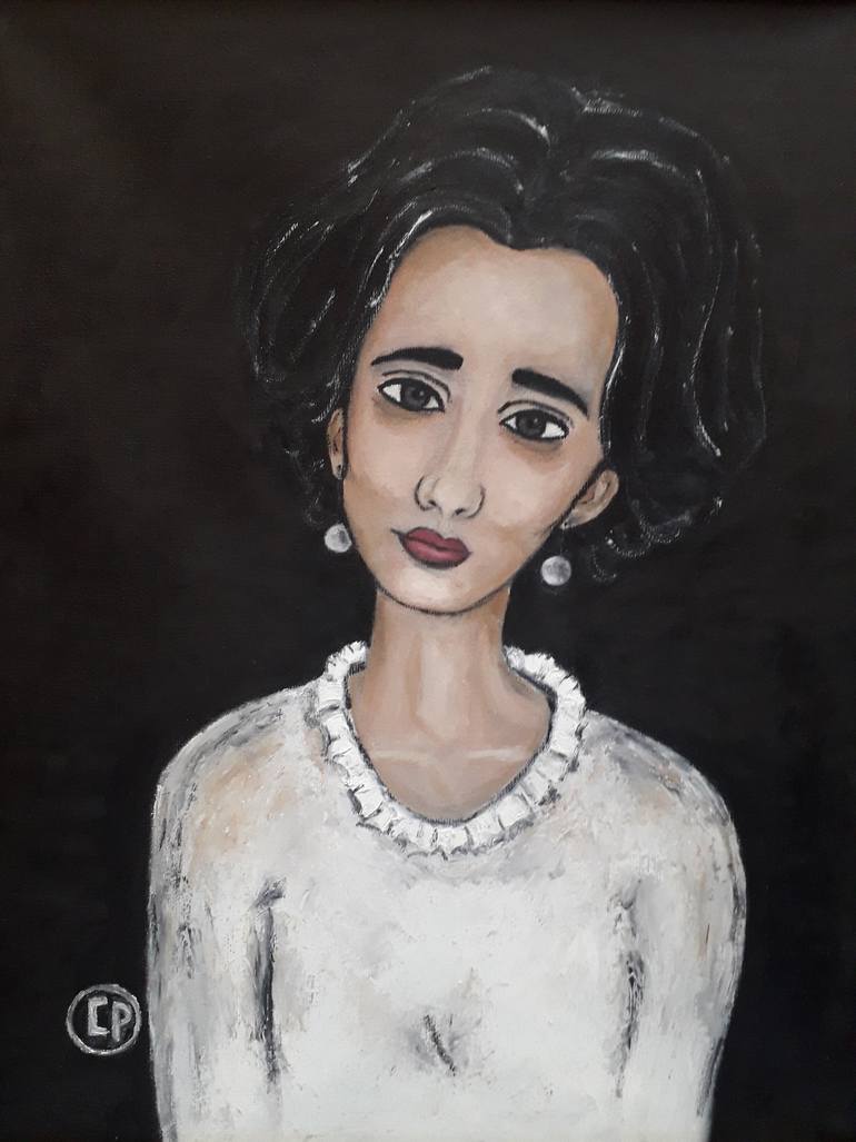 Original Modernism People Painting by Cp Artist