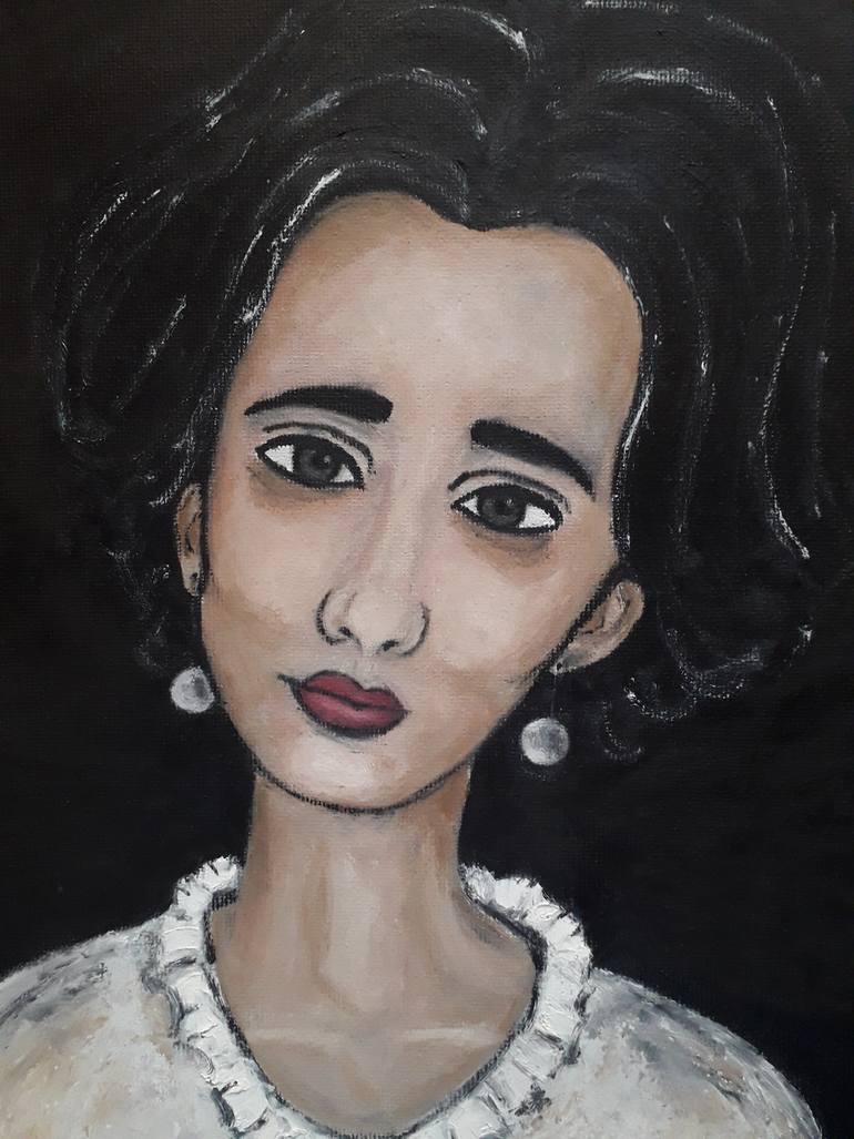 Original Modernism People Painting by Cp Artist