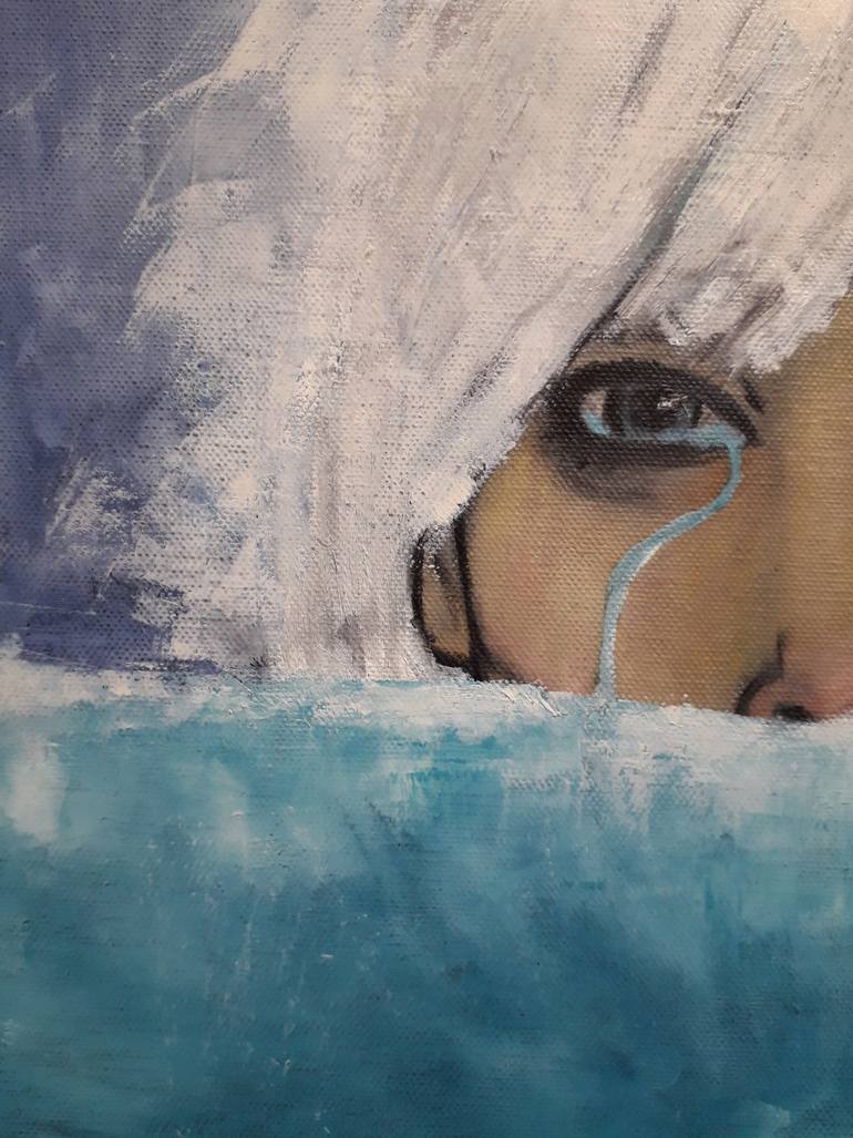 Original Expressionism People Painting by Cp Artist