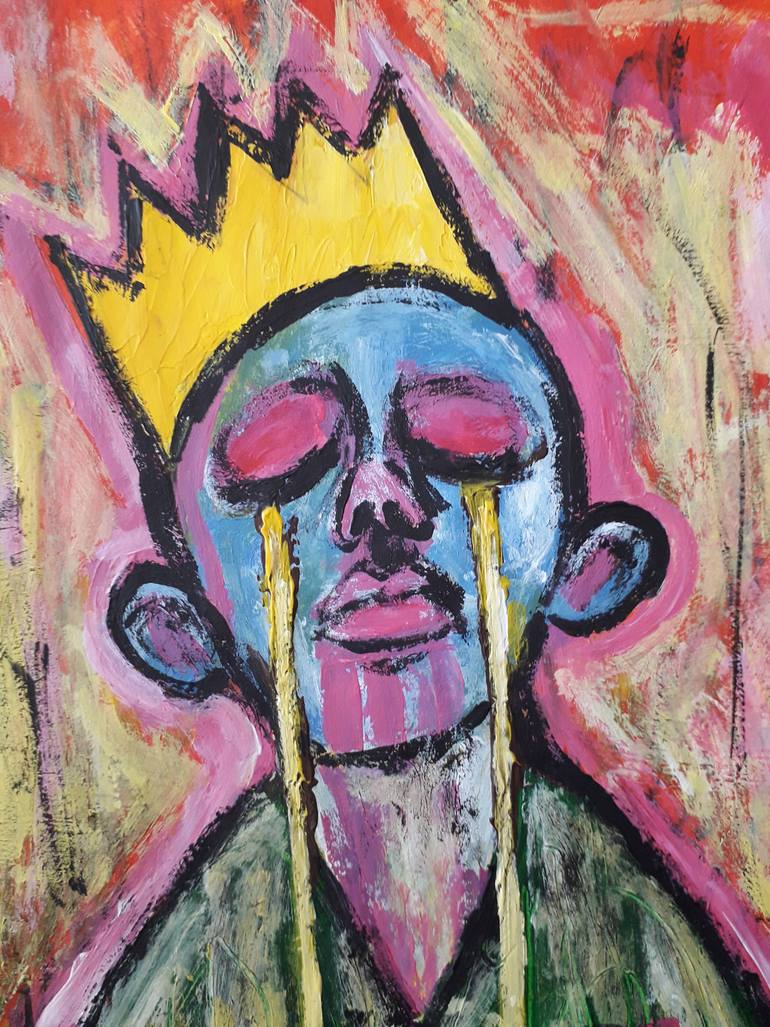 Original Abstract People Painting by Cp Artist