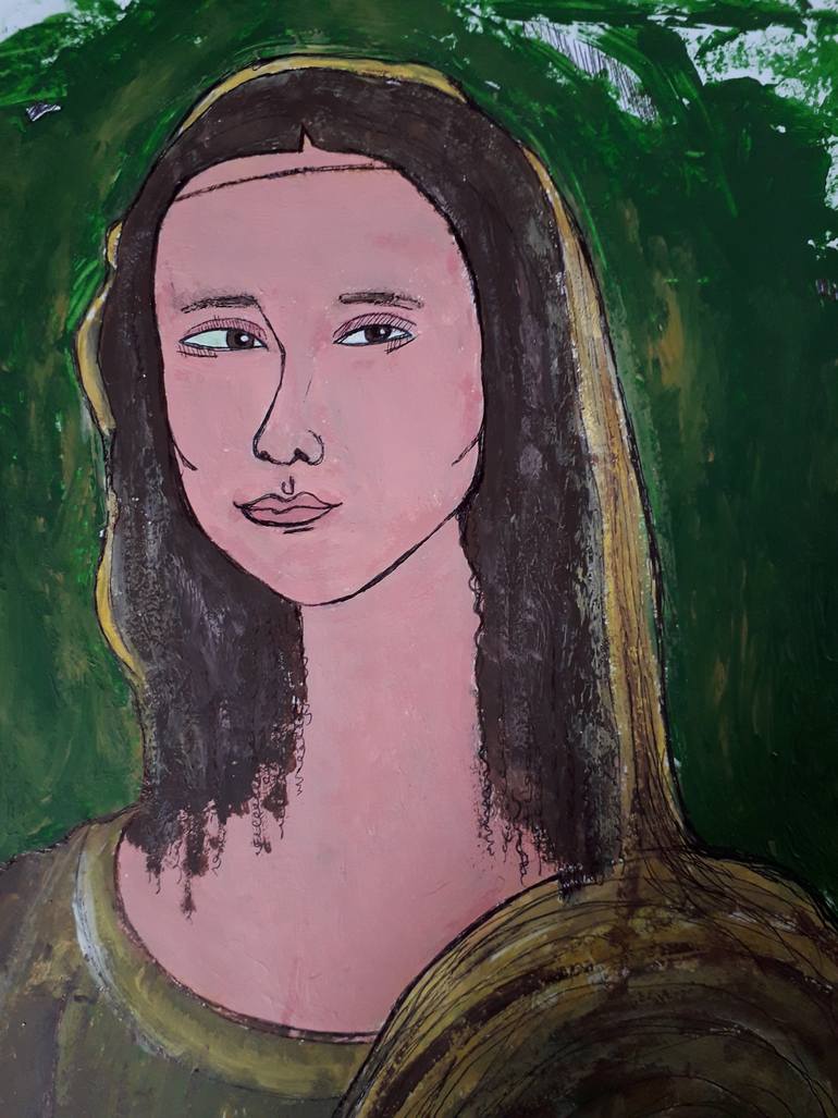 Original Abstract People Painting by Cp Artist