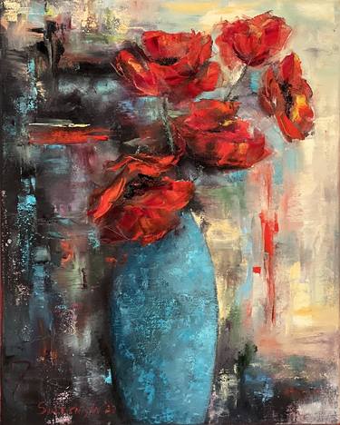 Original Abstract Expressionism Floral Paintings by Jelena Sultanova