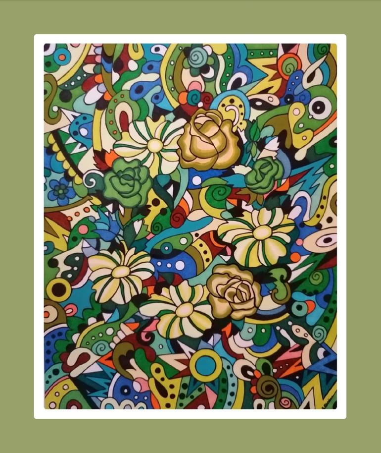 Original Abstract Expressionism Abstract Painting by Rukhsana Ikram