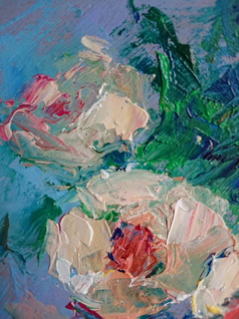 Original Abstract Floral Painting by Tetiana Solodukhina