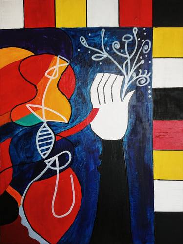 Original Cubism Abstract Paintings by Tetiana Solodukhina