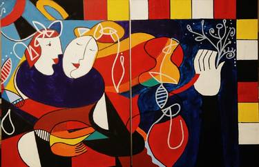 "The code of love...!" Diptych 60*40 cm thumb