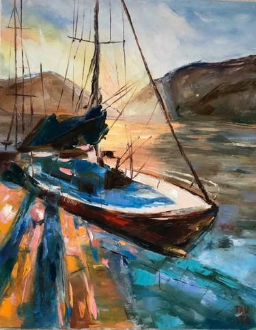 Original Sailboat Paintings by Tetiana Solodukhina