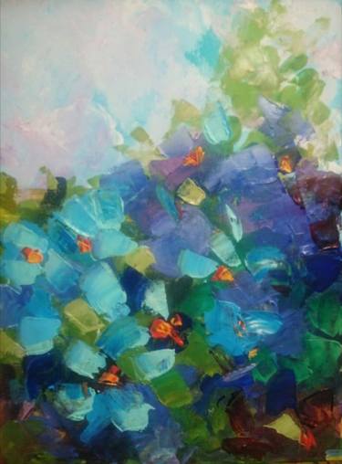 Original Abstract Garden Paintings by Tetiana Solodukhina