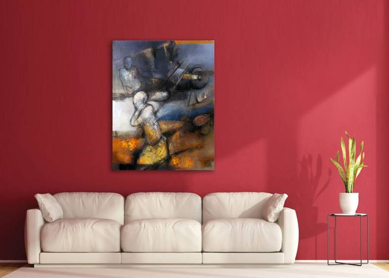 Original Expressionism Interiors Painting by Kuntal Barai