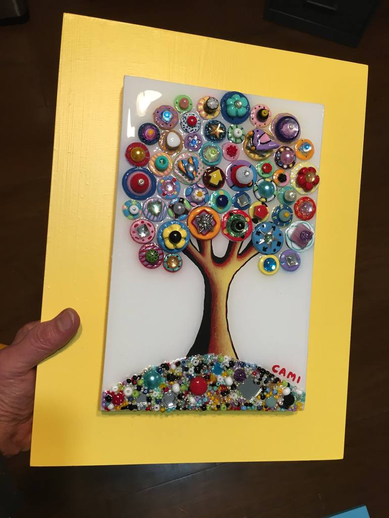 Original Fine Art Tree Collage by Cami Levin