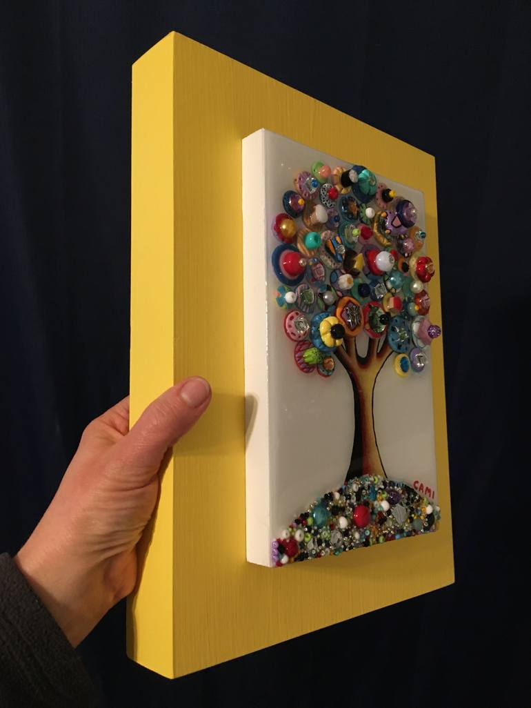 Original Fine Art Tree Collage by Cami Levin