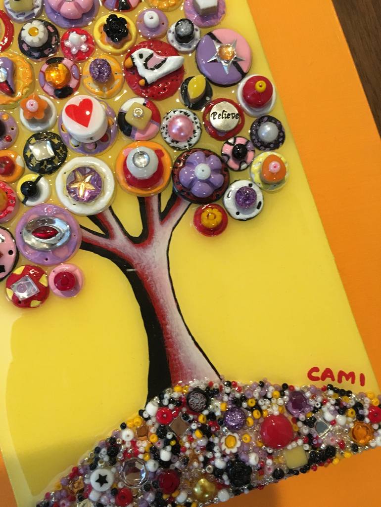 Original Fine Art Tree Collage by Cami Levin