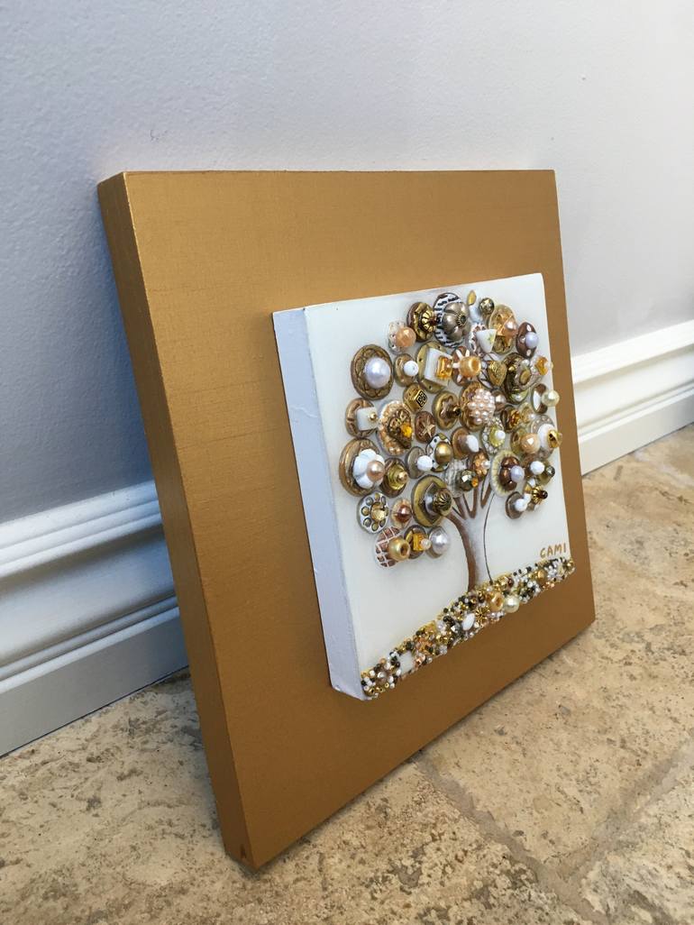 Original Fine Art Tree Collage by Cami Levin