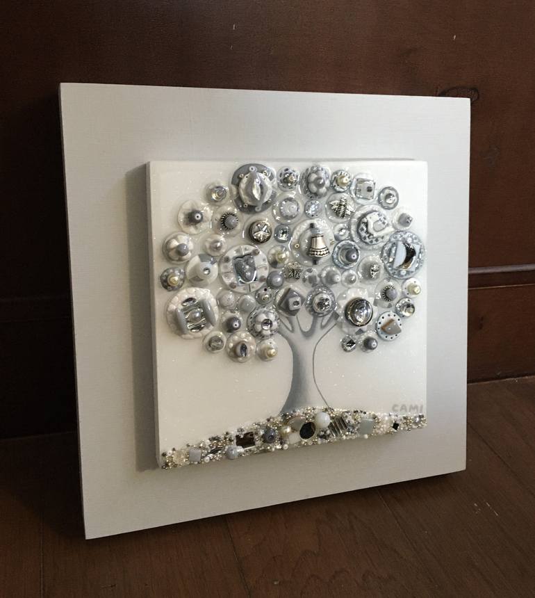 Original Fine Art Tree Collage by Cami Levin