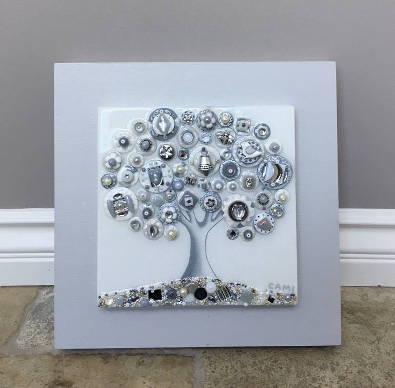 Original Fine Art Tree Collage by Cami Levin