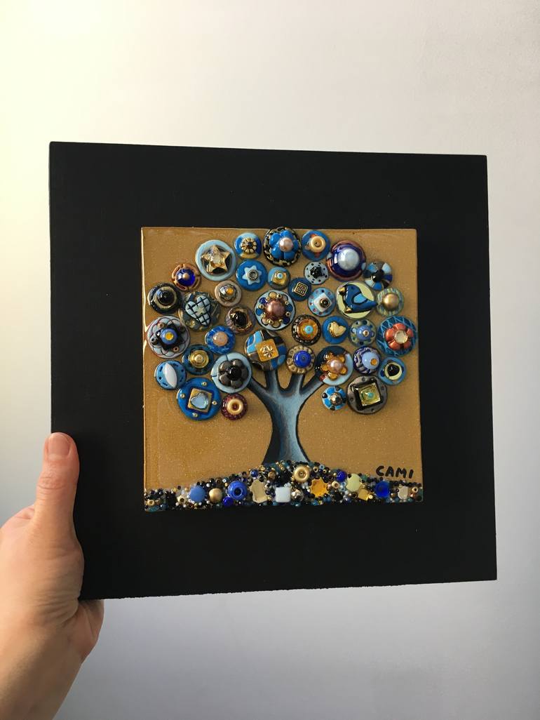 Original Fine Art Tree Collage by Cami Levin