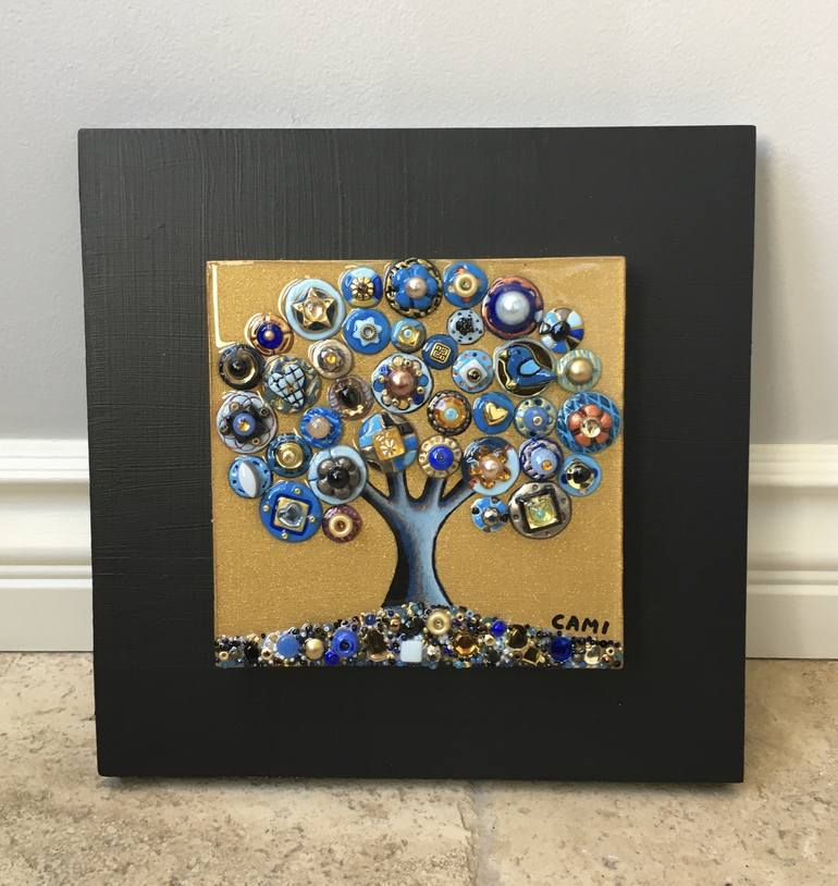 Original Fine Art Tree Collage by Cami Levin