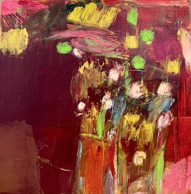 Original Abstract Expressionism Botanic Paintings by Lisa Lightman