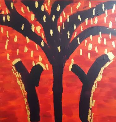 Print of Abstract Expressionism Tree Paintings by Denise Lundy