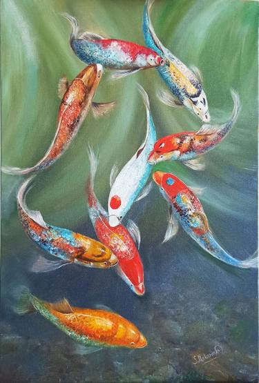 Print of Fish Paintings by Sveta Makarenko