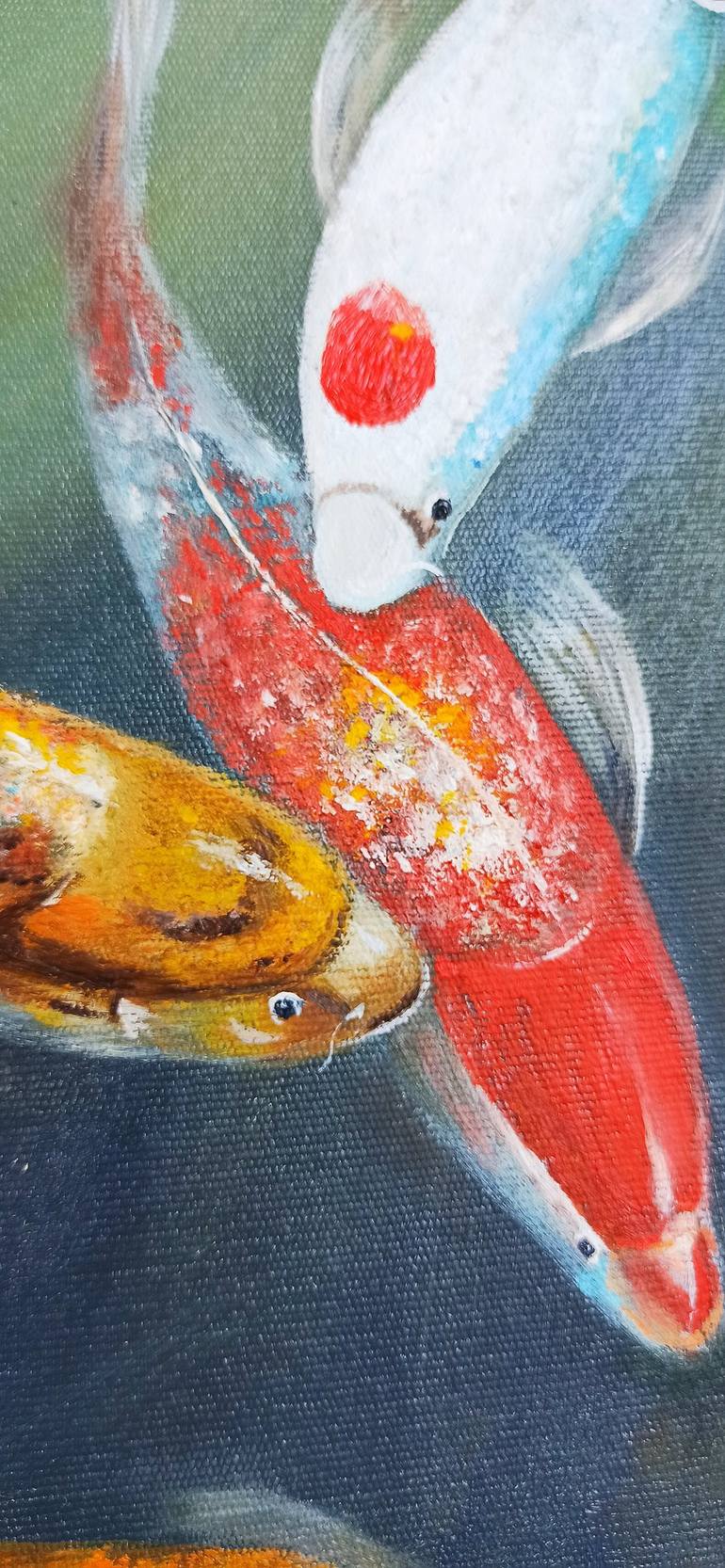 Original Expressionism Fish Painting by Sveta Makarenko