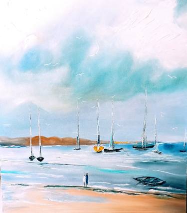 Original Sailboat Paintings by Sveta Makarenko
