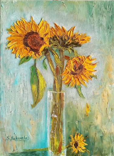 Original Expressionism Floral Paintings by Sveta Makarenko