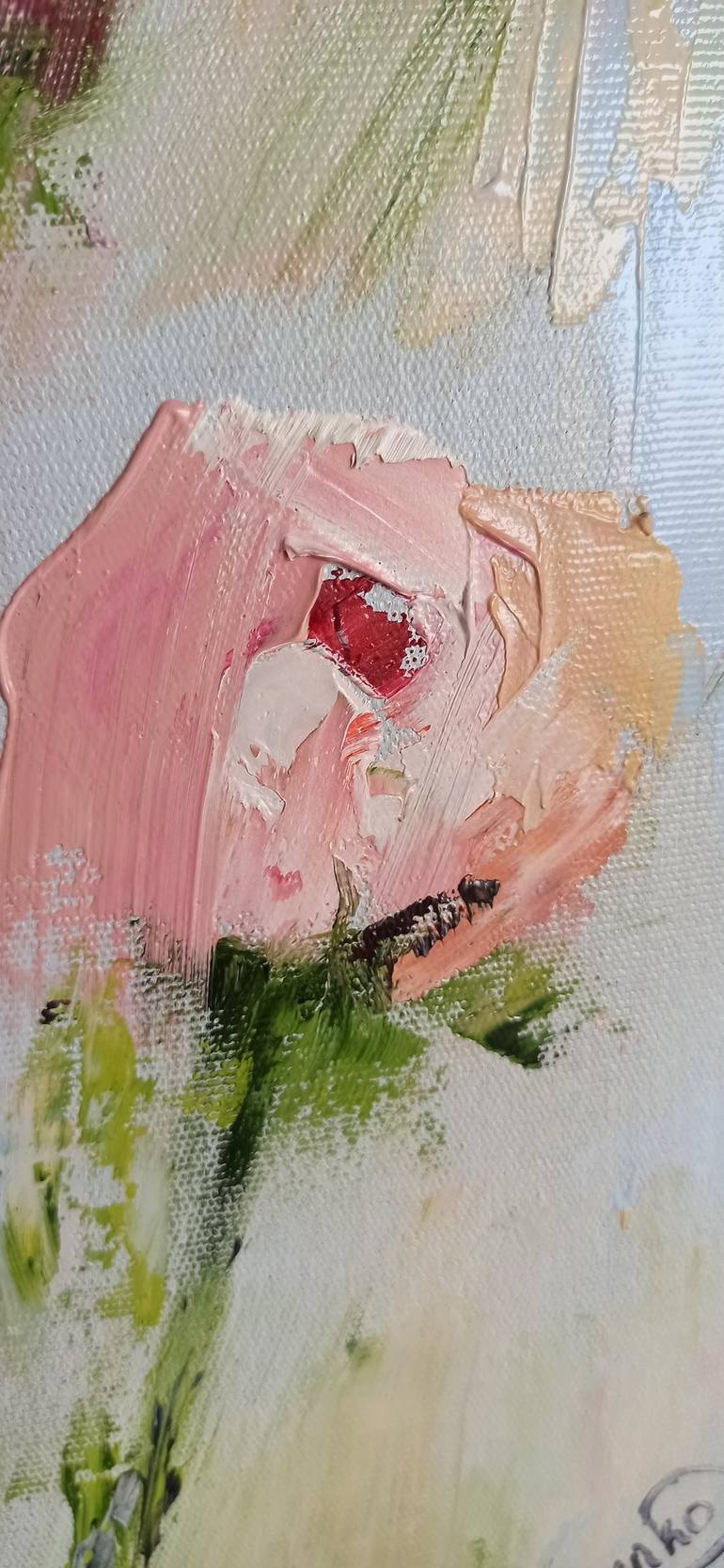 Original Abstract Floral Painting by Svitlana Makarenko