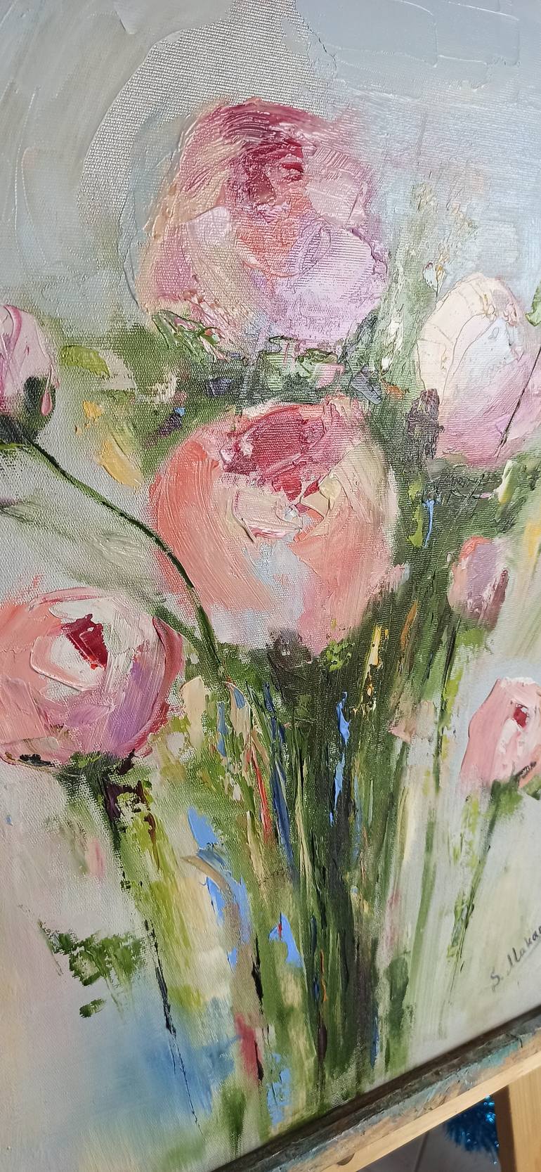 Original Abstract Floral Painting by Svitlana Makarenko